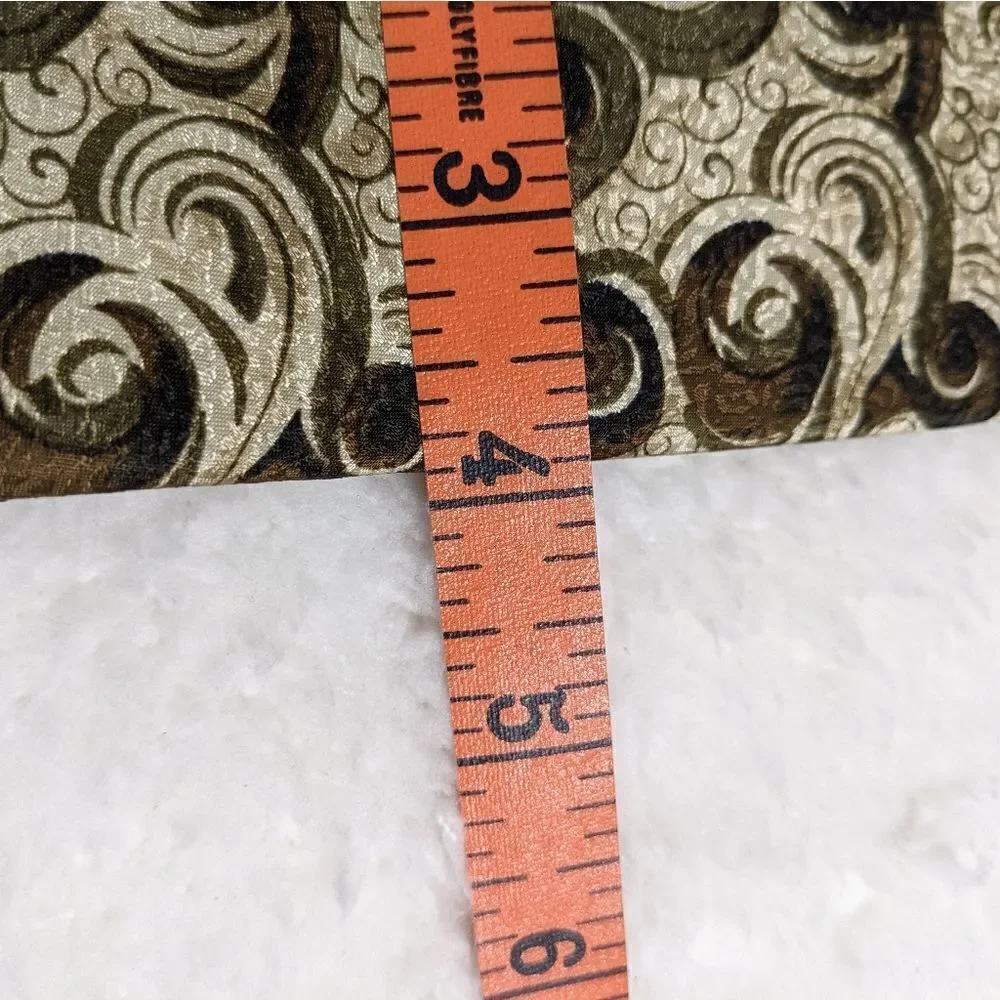 Vintage Men's 100% Silk Tie by Louis Roth w/Swirl Motif  - Made in Canada - Picture 9 of 12